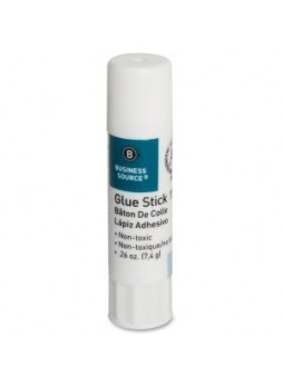 Business Source 15785 Glue Stick, 0.26oz, Whte, Pack of 18
